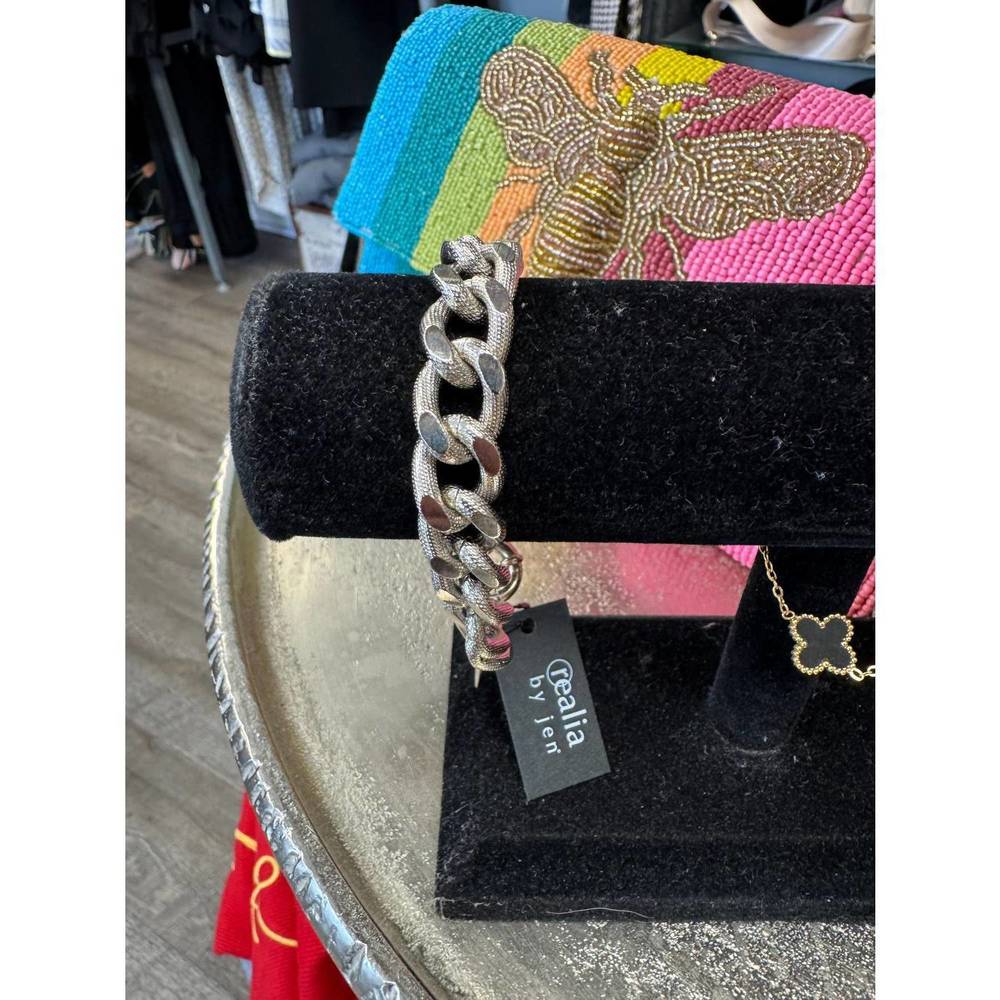 NEW REALIA BY JEN women's chain bracelet in silver